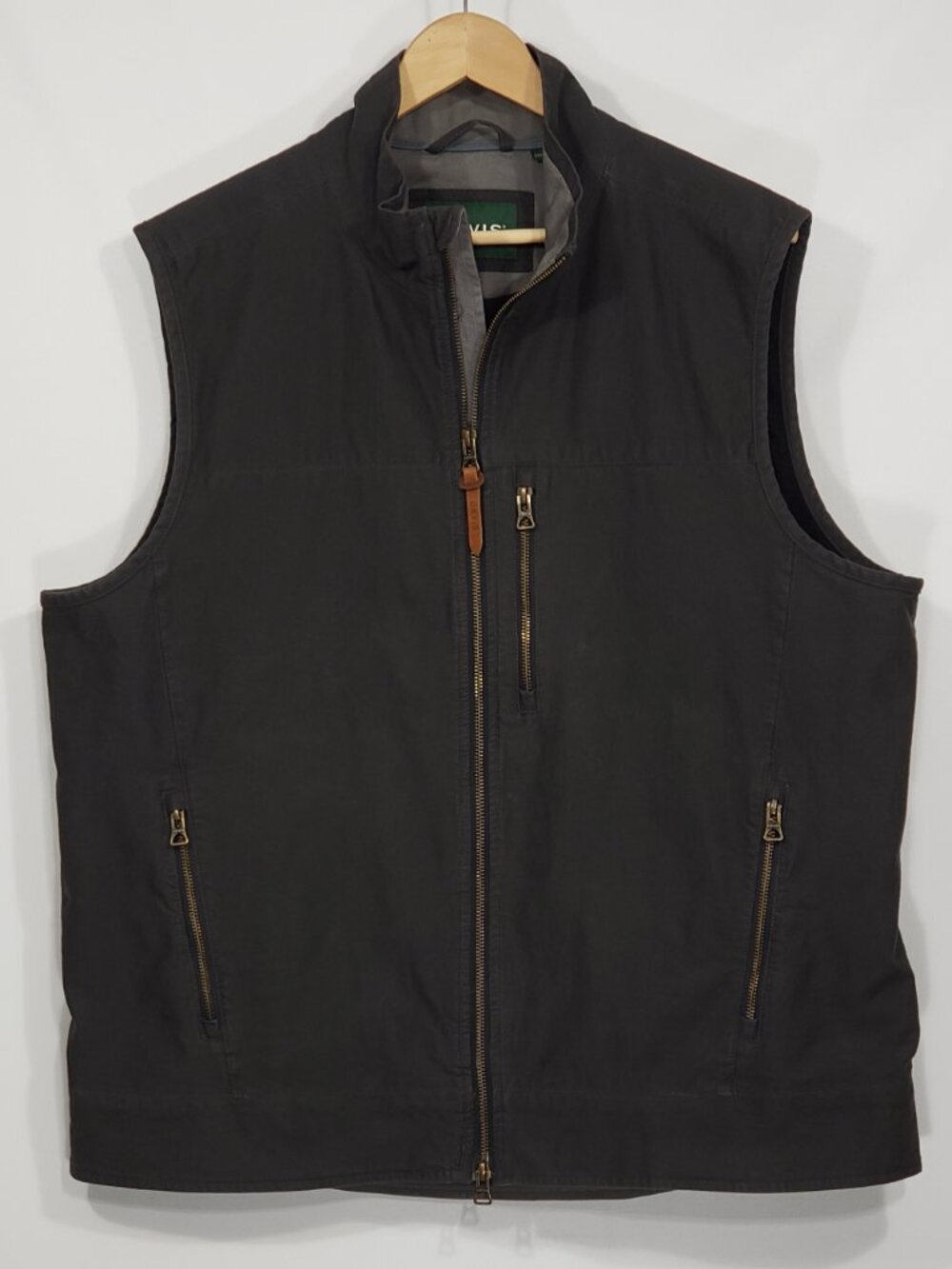Orvis Heavy Weight Grey Vest Small Wale Corduroy Vest Men's Large camping